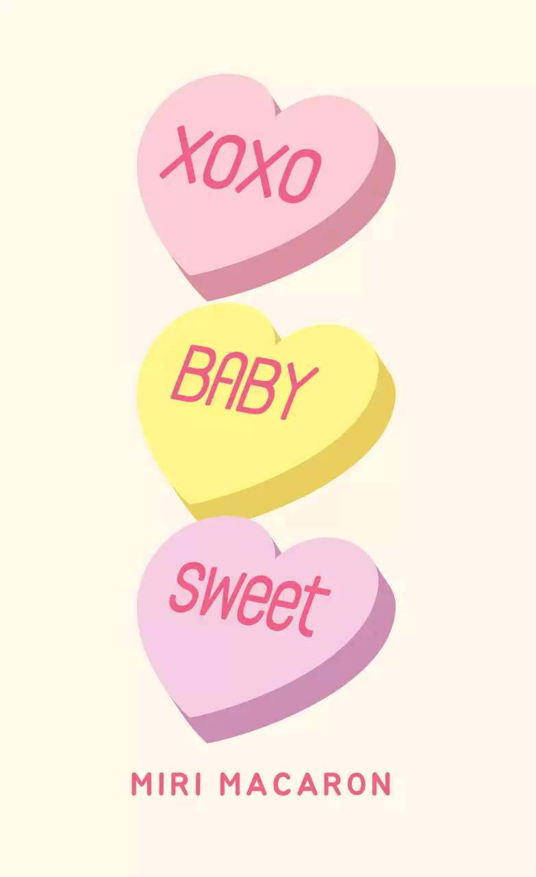 Label kafe yang lucu dengan ilustrasi merah muda