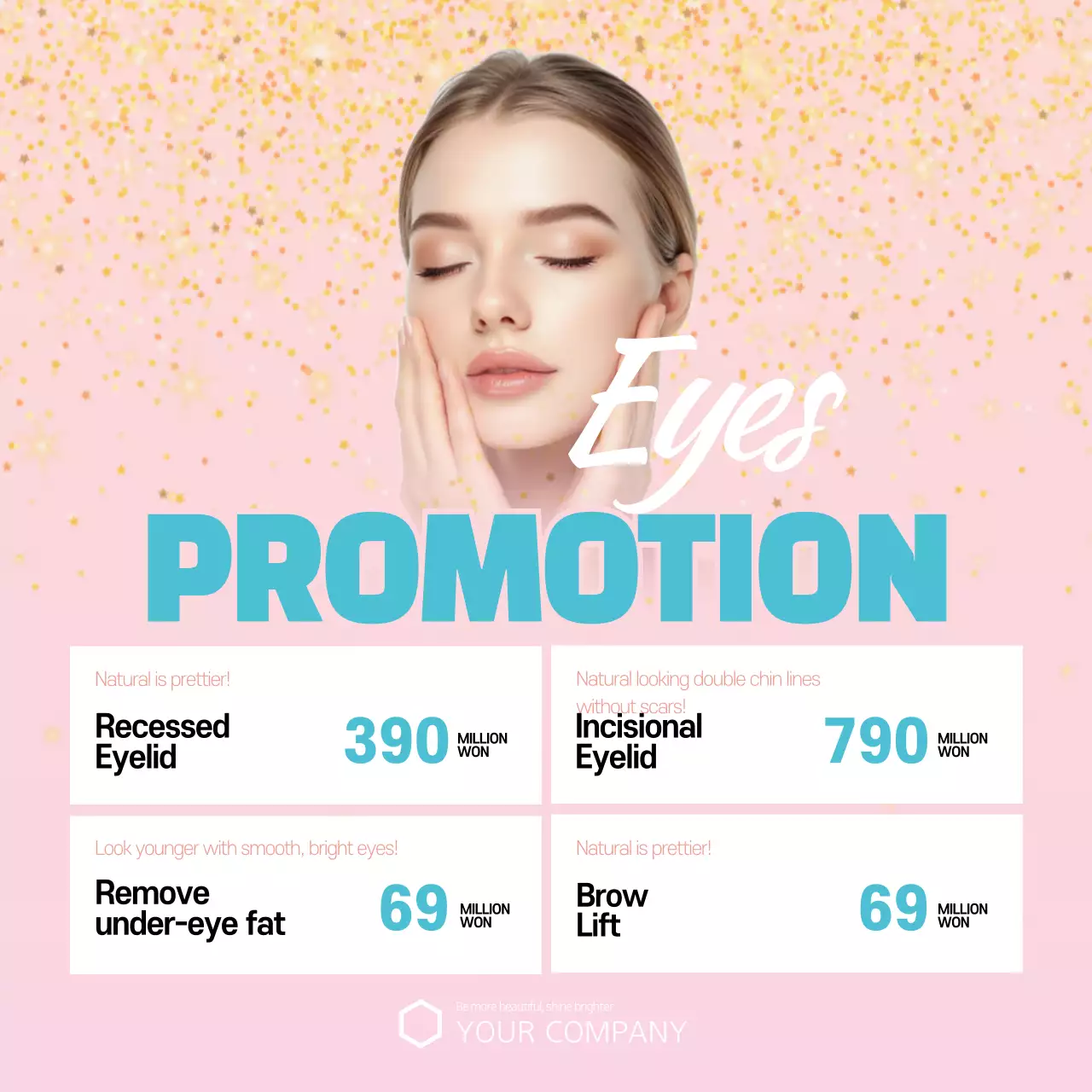Pink Modern Cosmetic Promotion Instagram Post