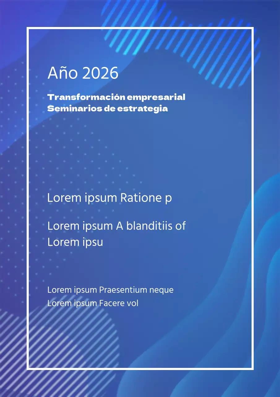 Promover un encuentro sencillo con azul y formas