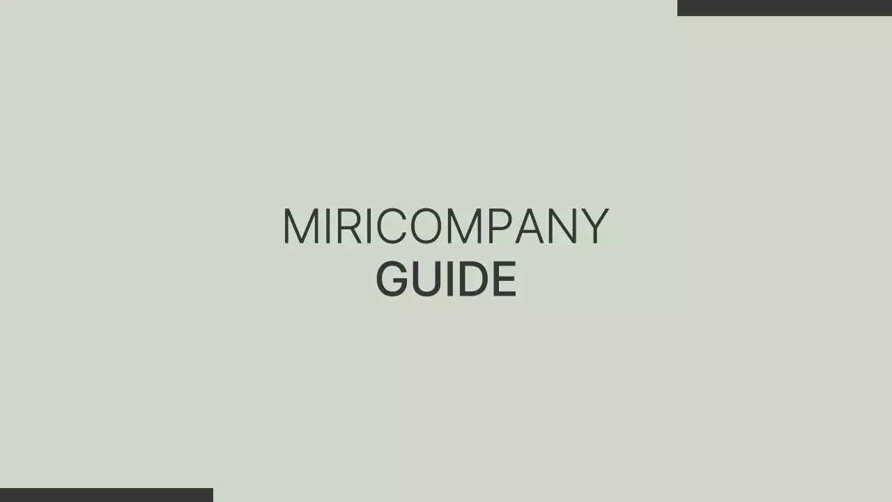 ミント シンプル ガイド マニュアル プレゼンテーション