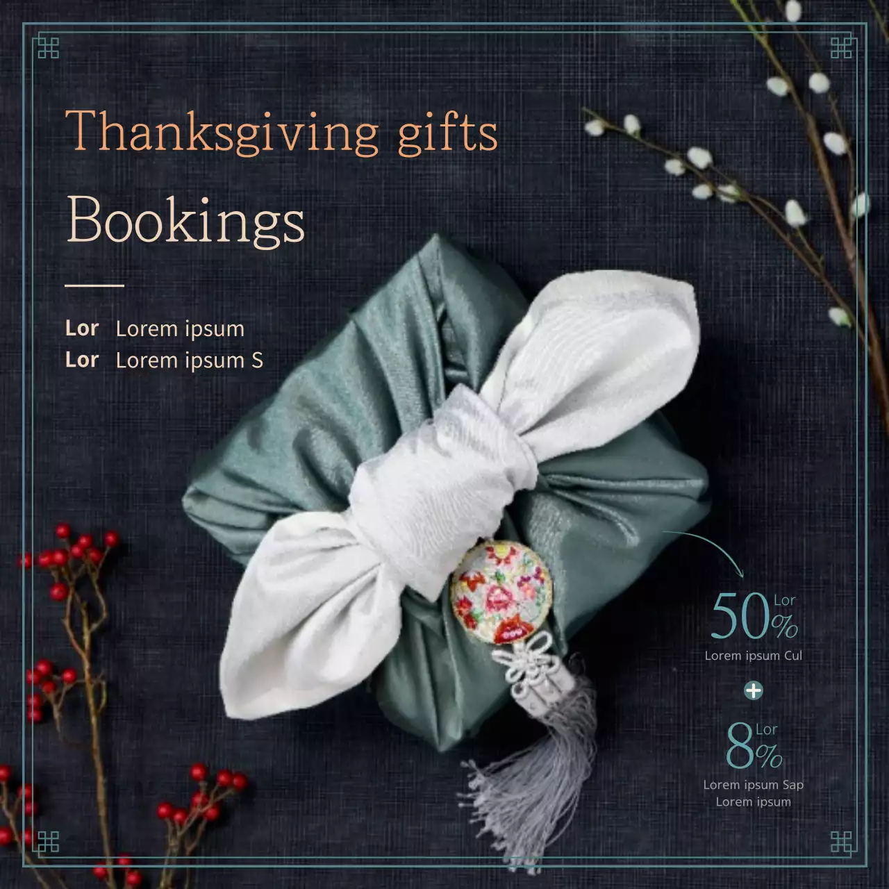 Grey Traditional Gifts Promotion Banner