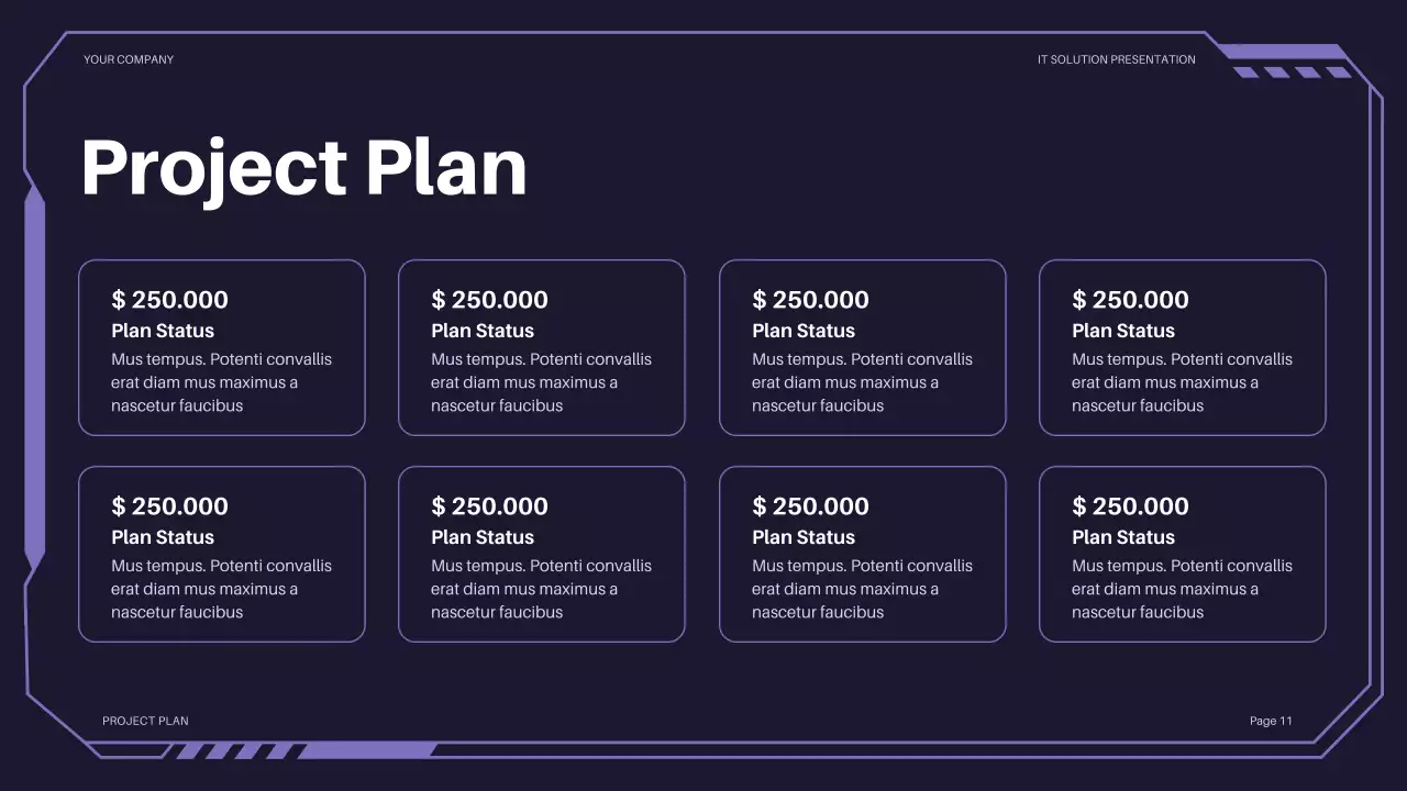 Purple Futuristic IT Solution Presentation