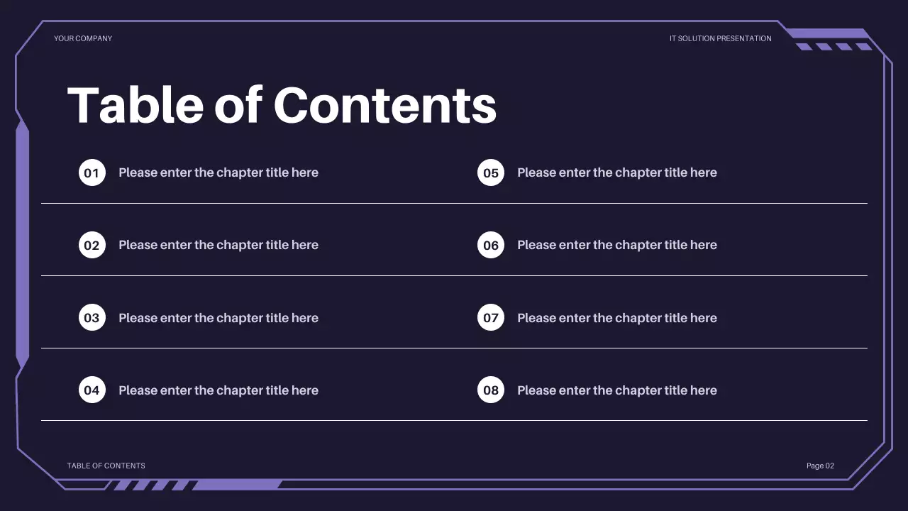 Purple Futuristic IT Solution Presentation