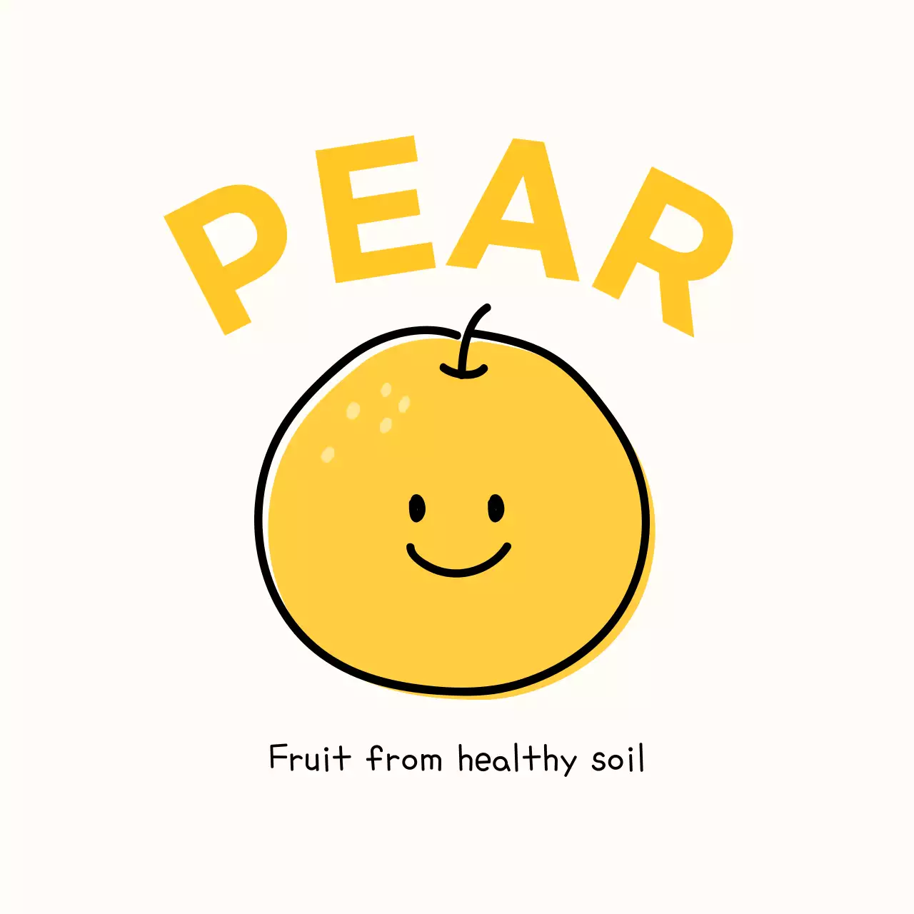 Stiker lingkaran pir yang lucu