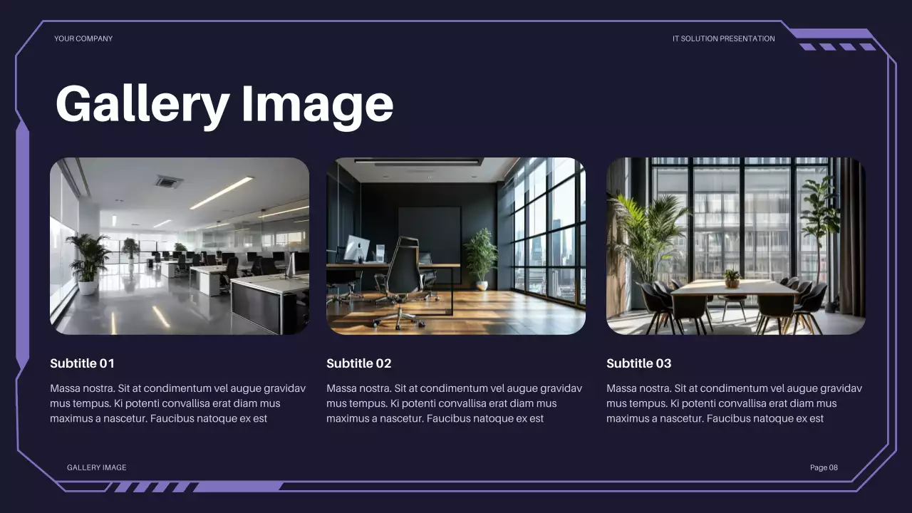 Purple Futuristic IT Solution Presentation