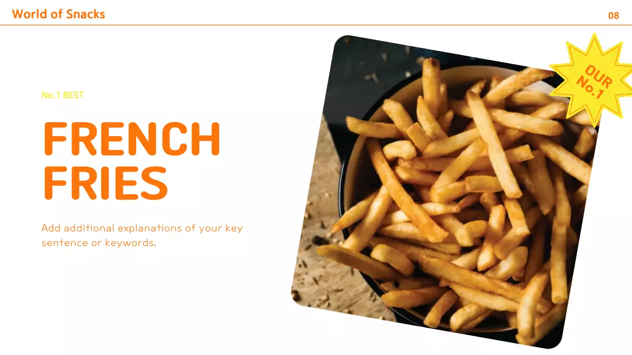 Orange Trendy Snack Promotion Presentation