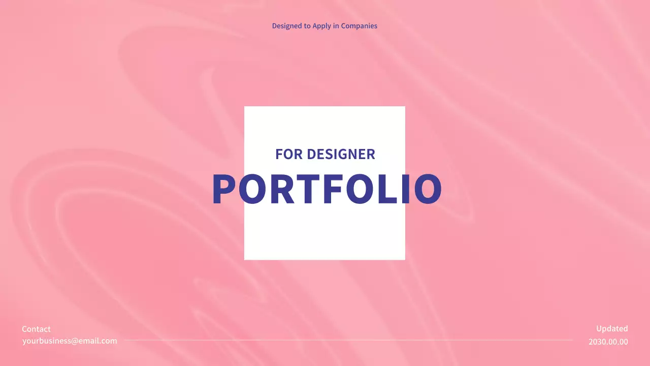 Pink Modern Designer Portfolio Presentation
