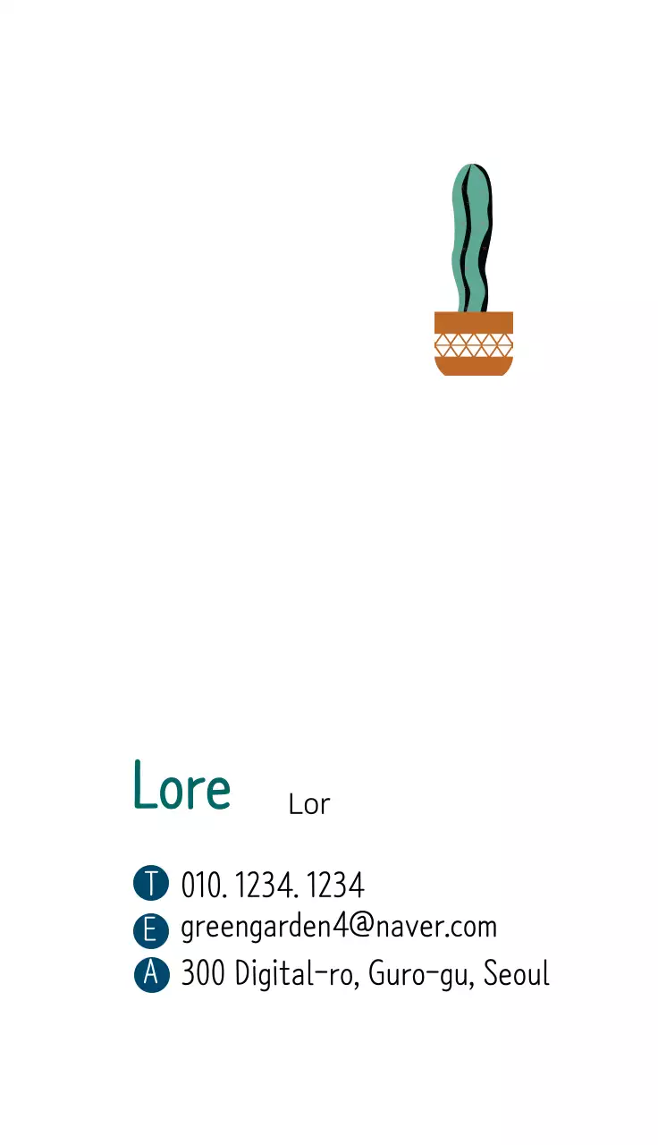 Danh thiếp làm vườn tối giản màu be