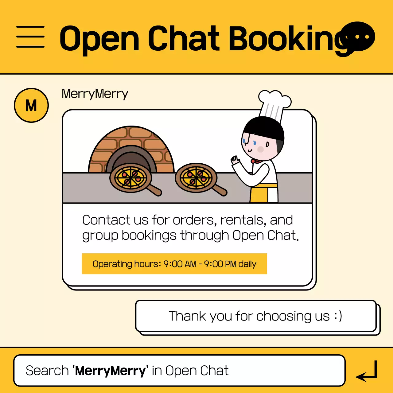 Yellow Simple Pizza Advertisement Social Media Post