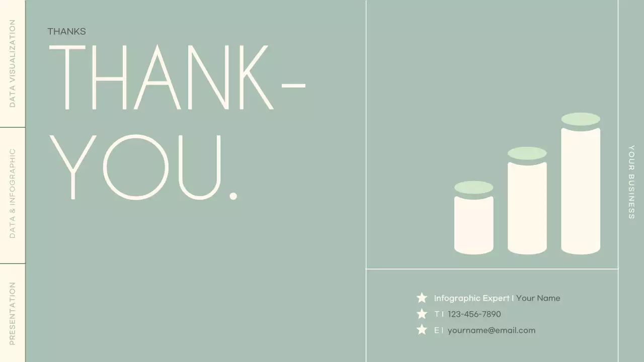 녹색 최소 데이터 프레젠테이션