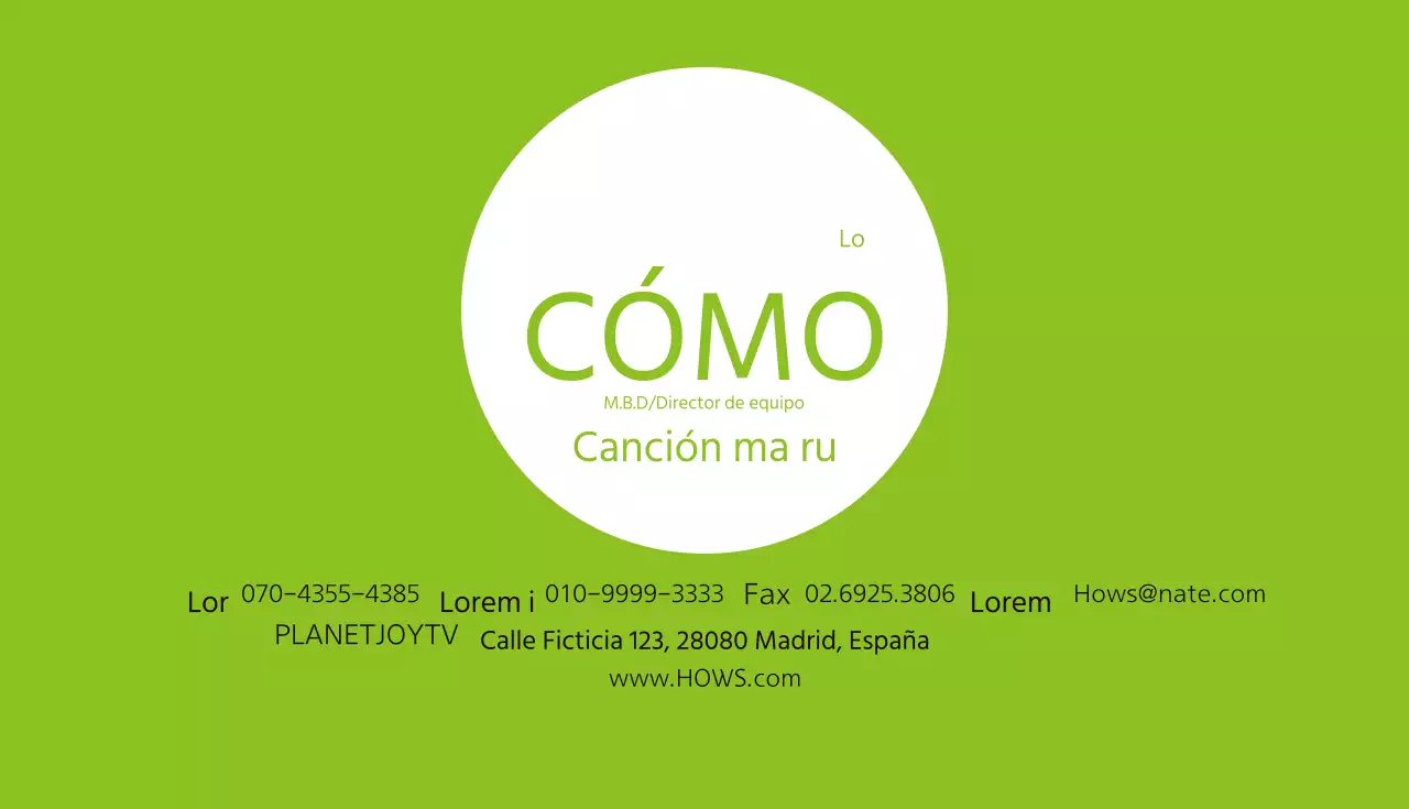 GreenSimpleTarjeta de visita