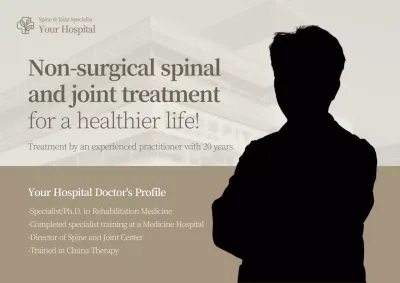 Beige Professional Spinal Treatment Promotion Poster