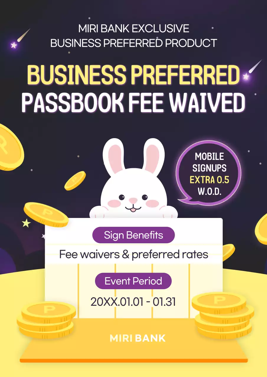 Yellow Trendy Banking Promotion Poster