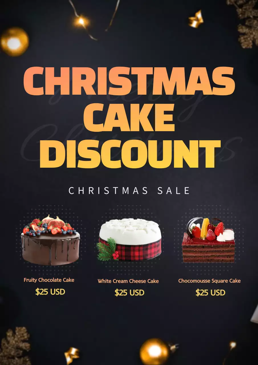 Green Modern Christmas Promotion Poster