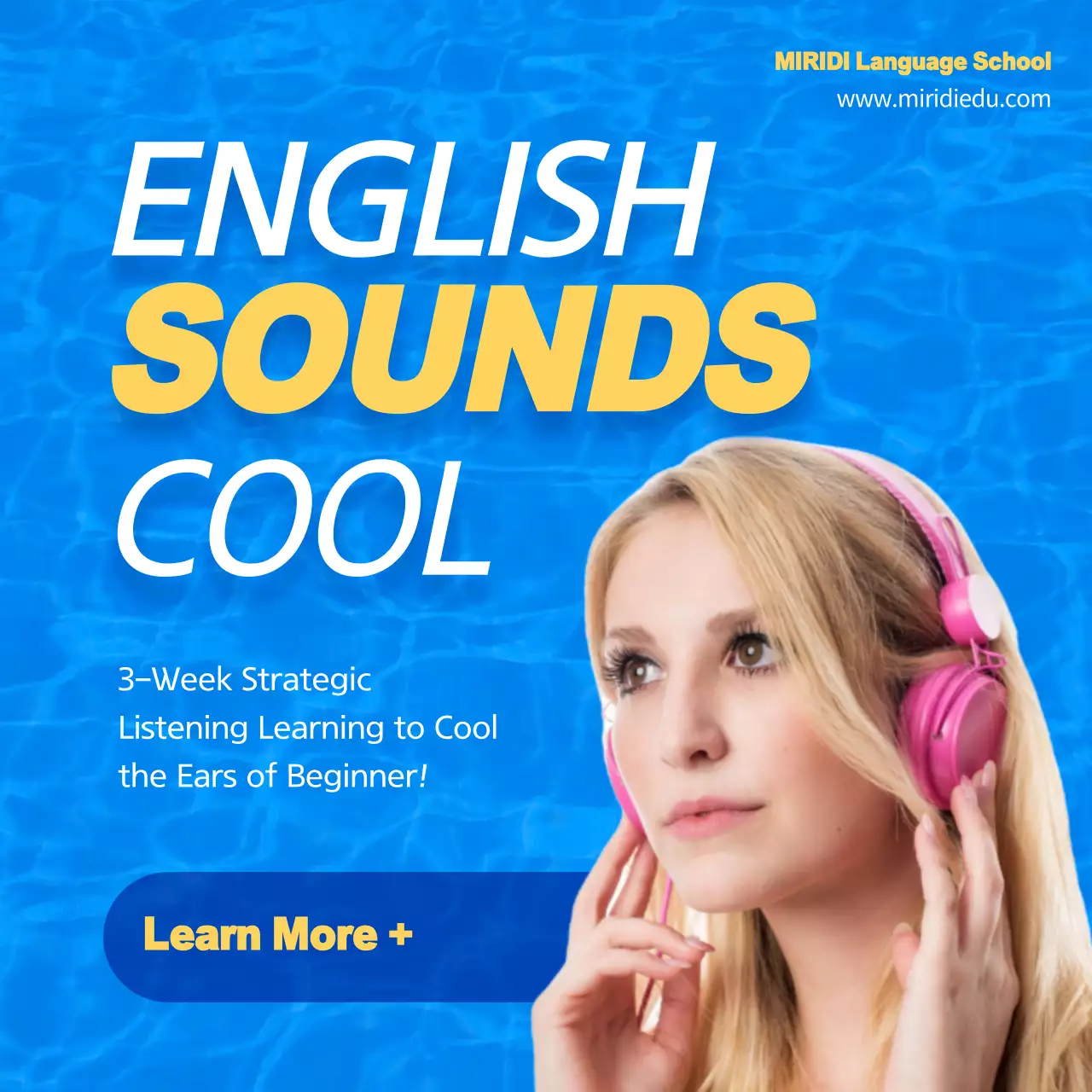 Blue Modern Language Promotion Instagram Post