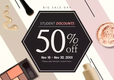 Beige Modern Makeup Promotion Poster