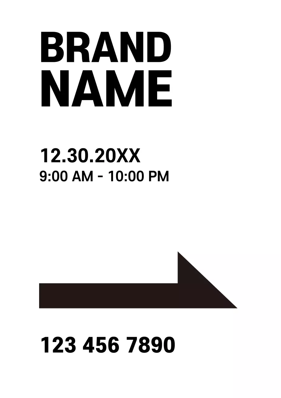 Black Minimal Event Notice Poster