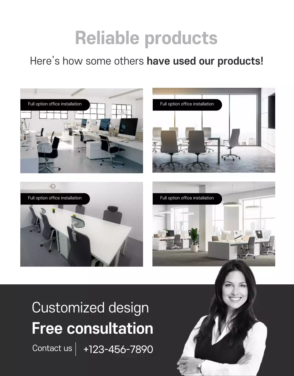 Modern-style office furniture details