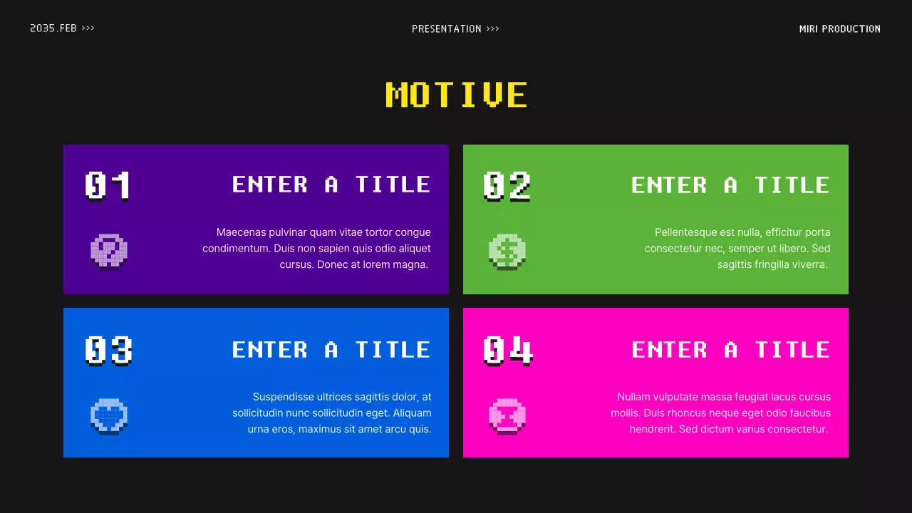 Video proposal for a colorful retro broadcast concept