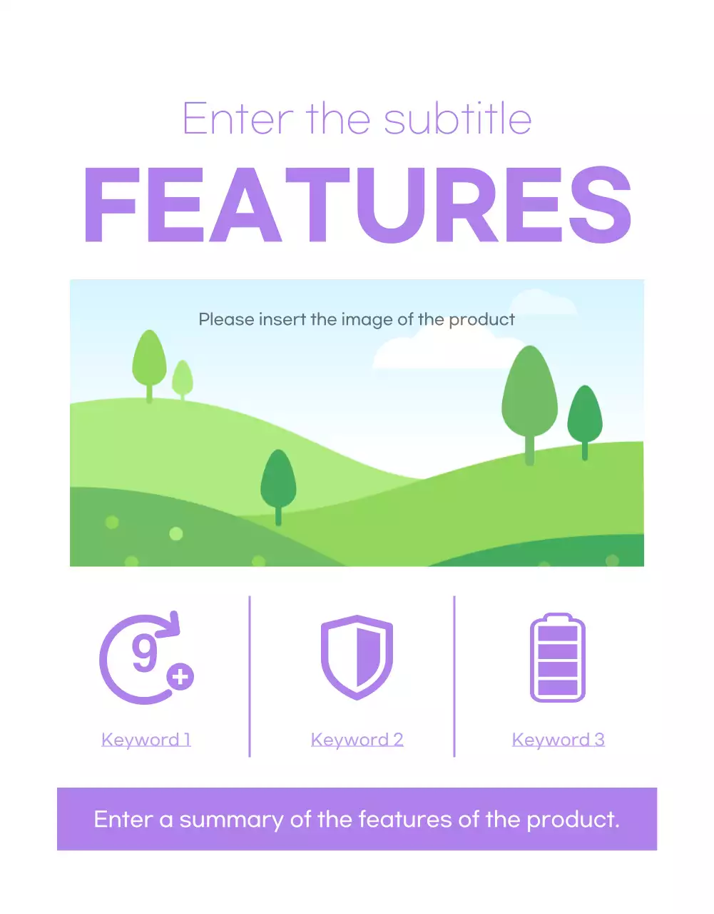 Purple Modern Product Promotion Poster