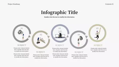 Infographic with gray-beige graph icon