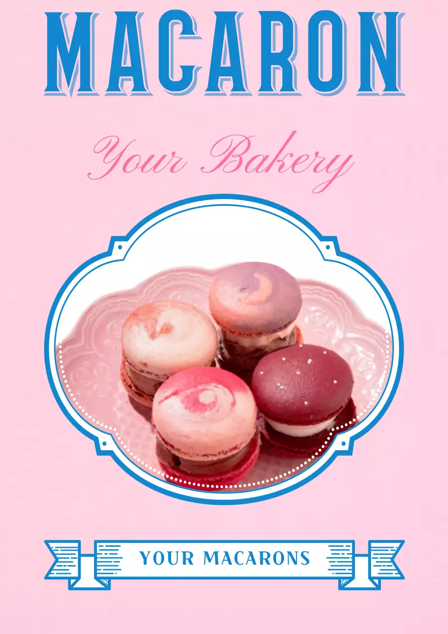 Pink Vintage Bakery Promotion Poster