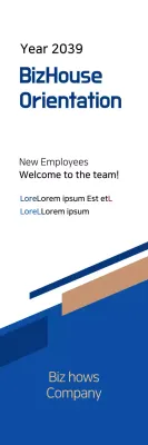 Faixa de Guia de Orientação Moderna Azul