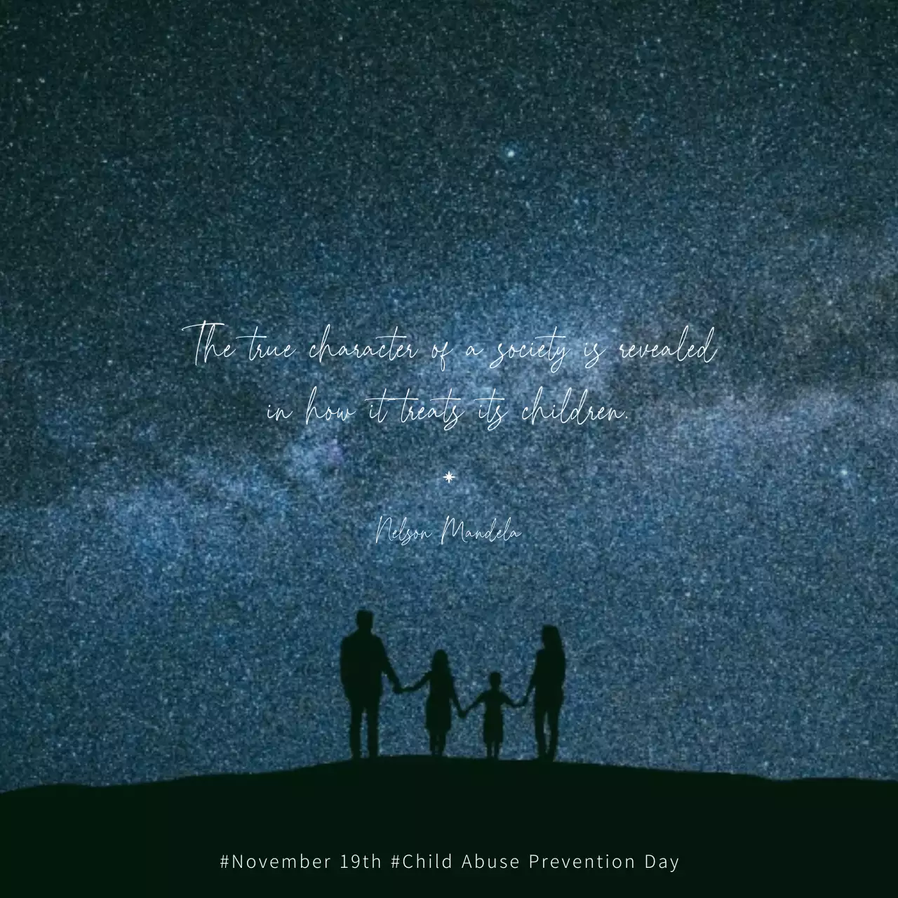 Quote concept behind photo: Child Abuse Prevention Day