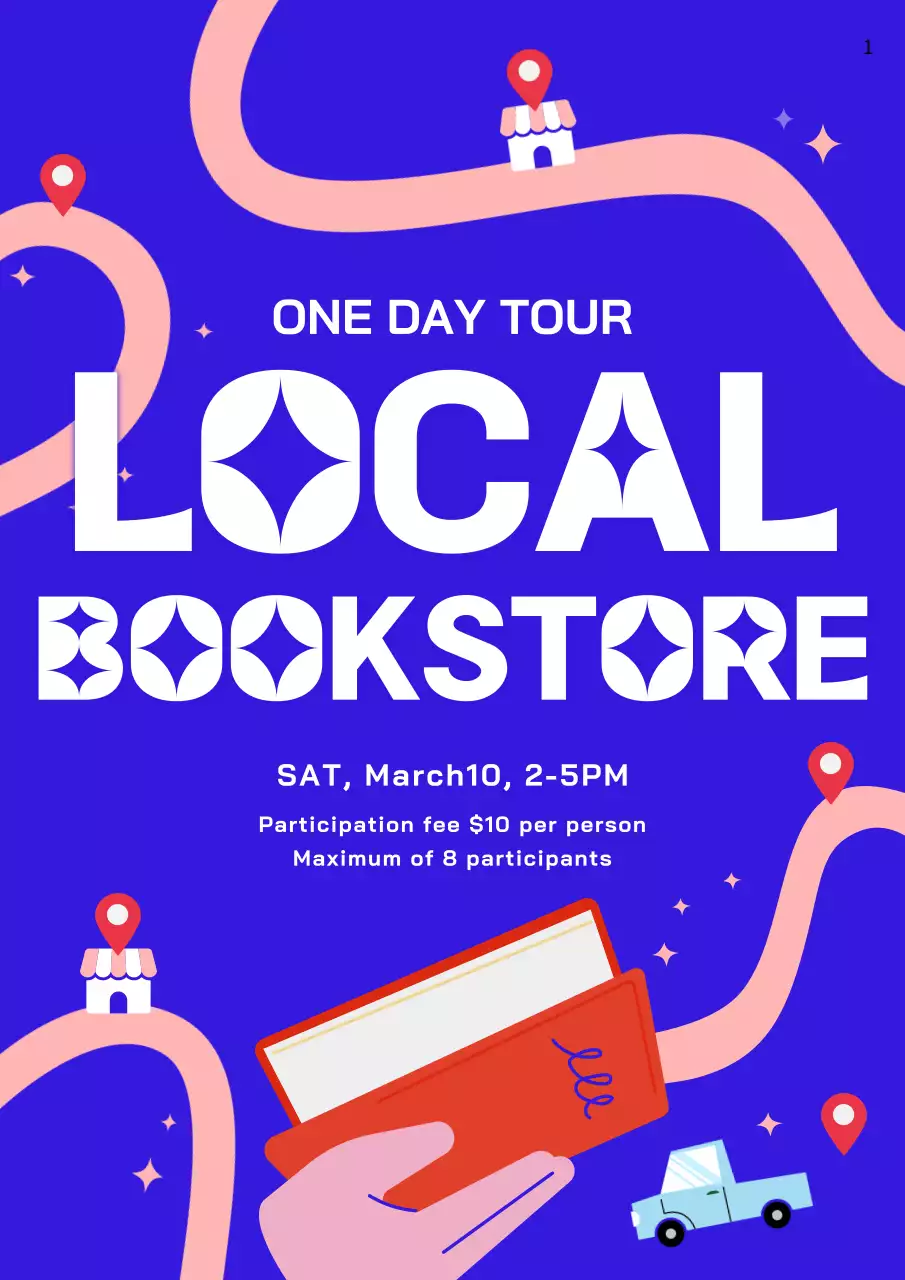 blue pink travel maps cute neighborhood bookstores itineraries