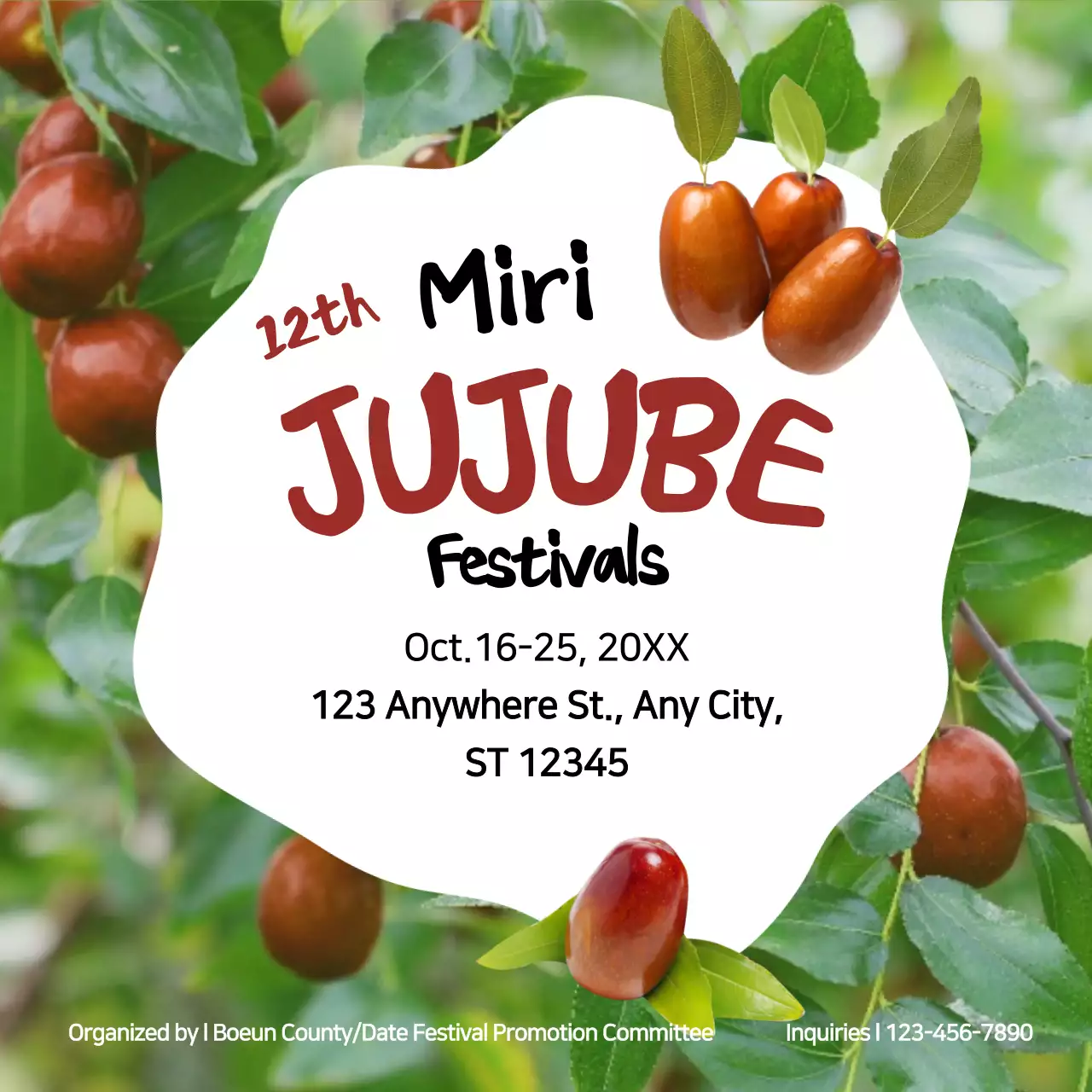 Red Traditional Dates Promotion Instagram Post