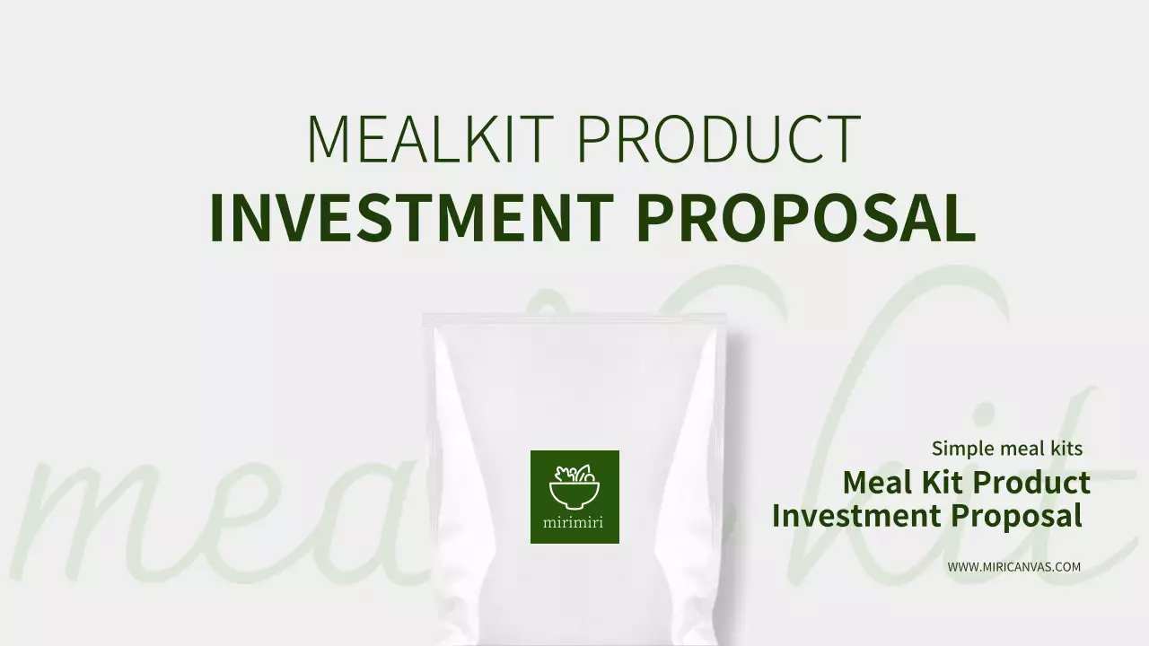 Investment proposals for gray millkit products in green