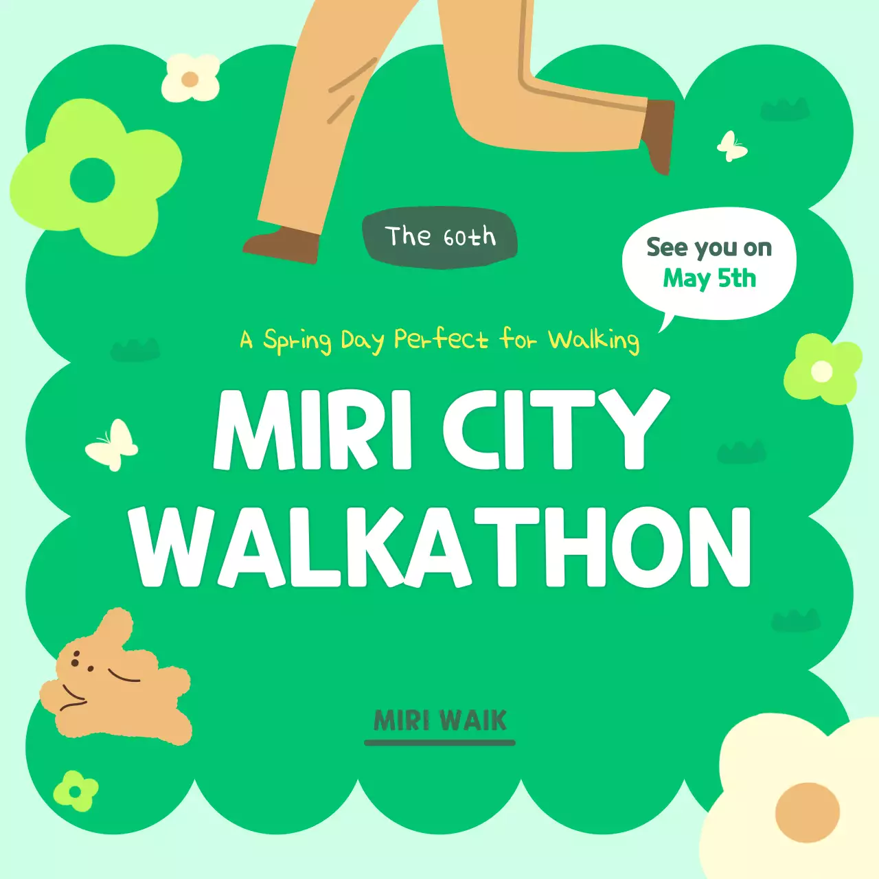 Green Playful Walkathon 발표 Instagram 게시물