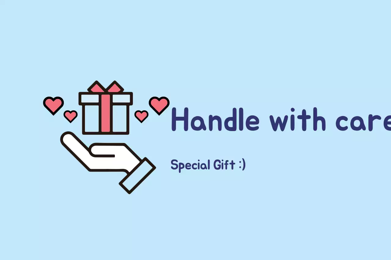 Blue Minimal Gift Announcement Banner