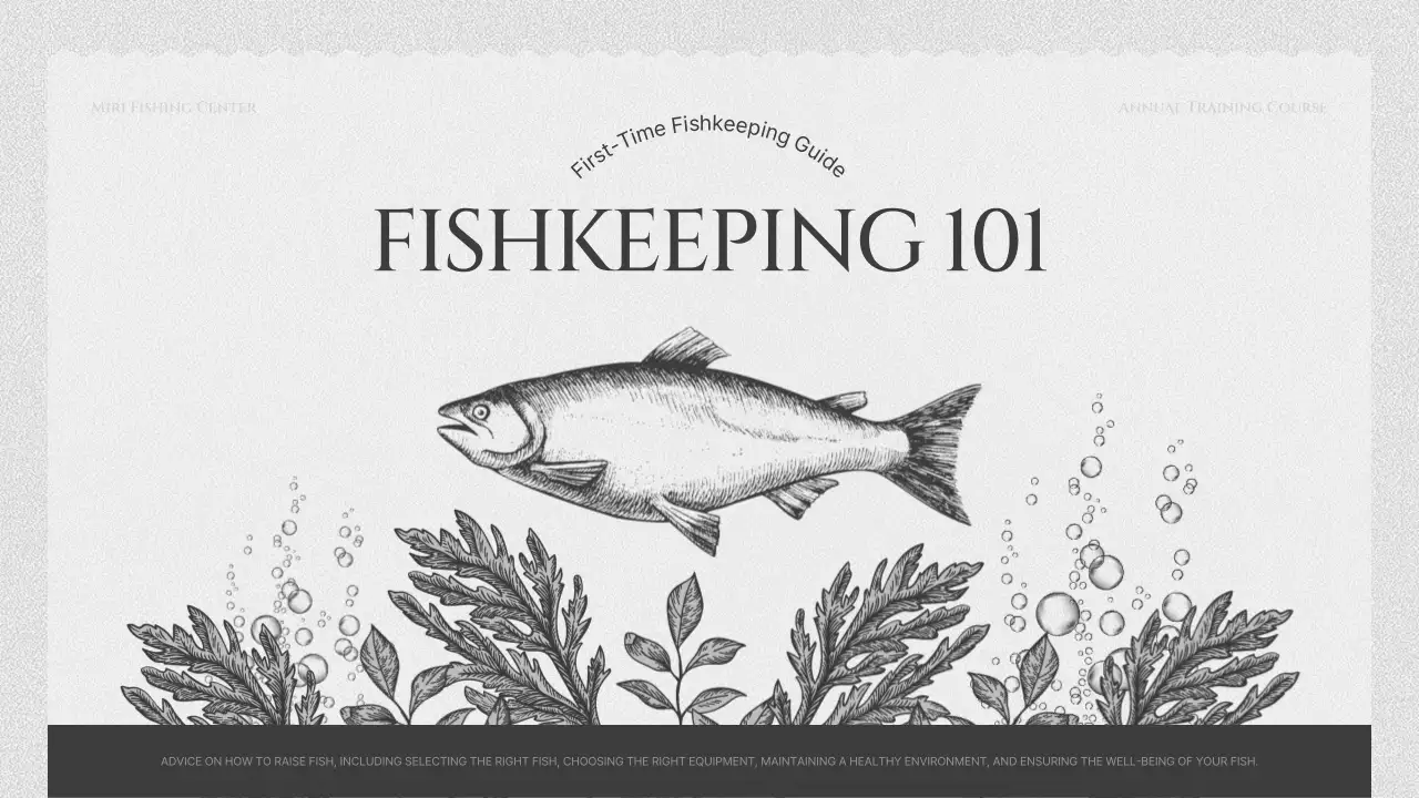 검정색과 회색의 물고기 기르기 교육