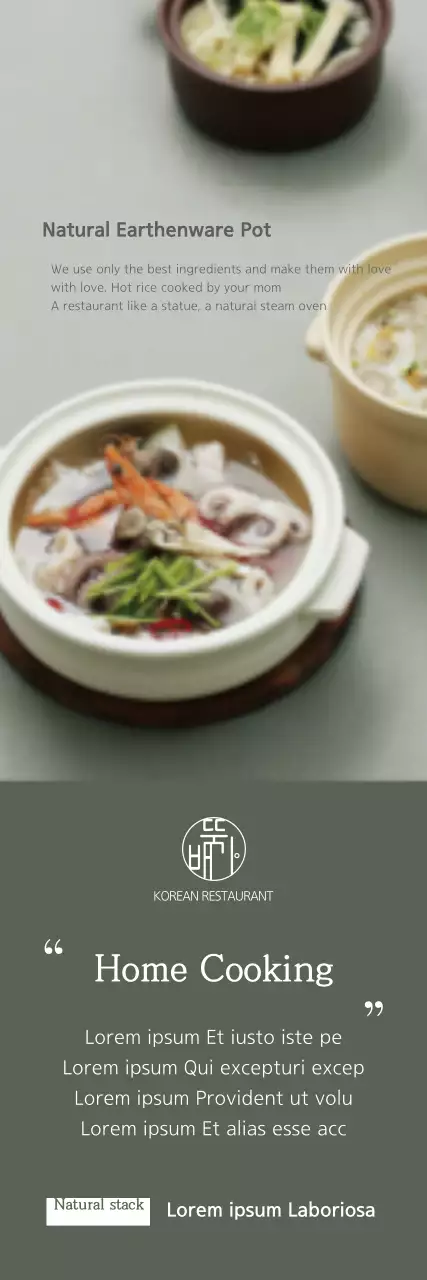 Banner de promoção de culinária tradicional verde