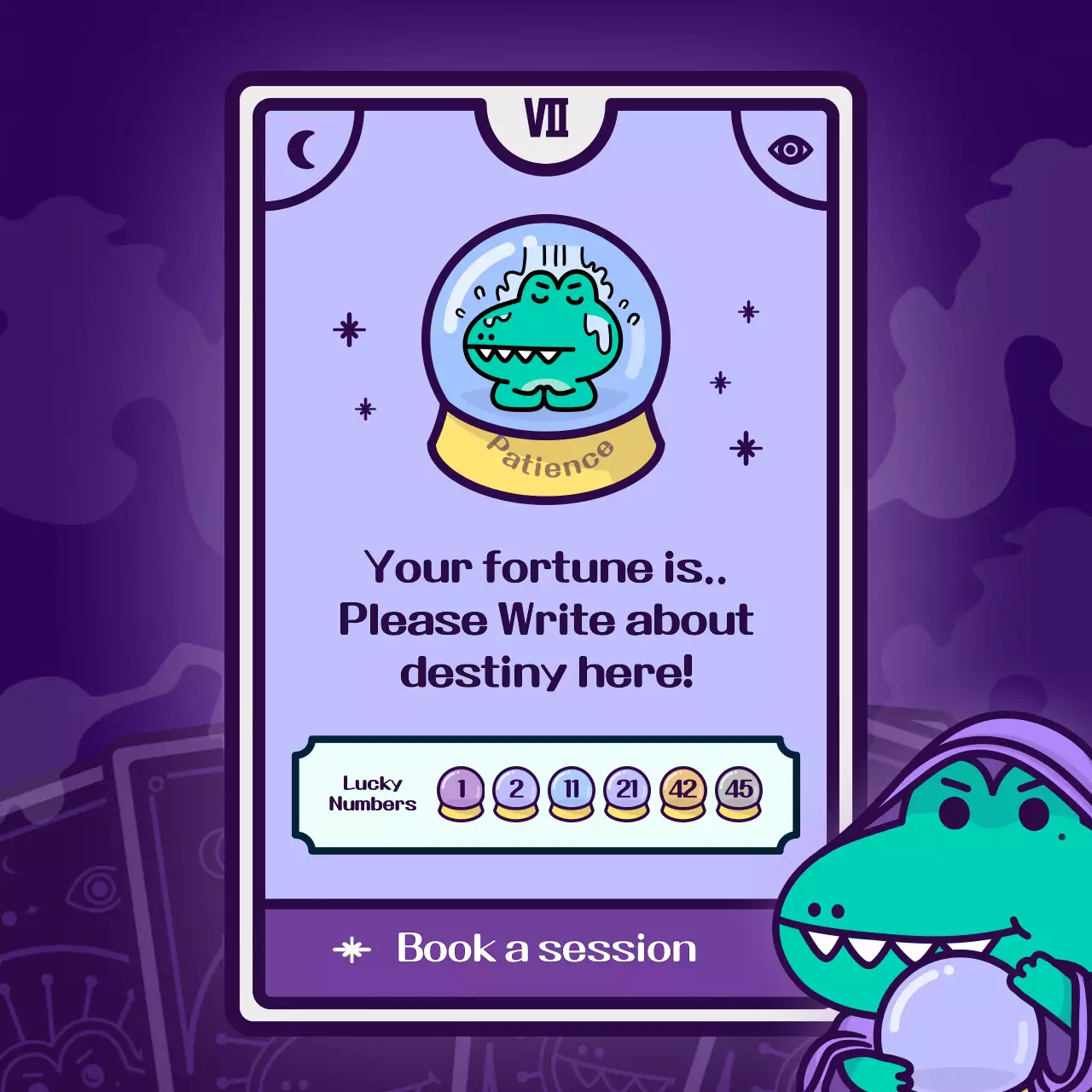 Purple Comic Fortune Guide Instagram Carousel