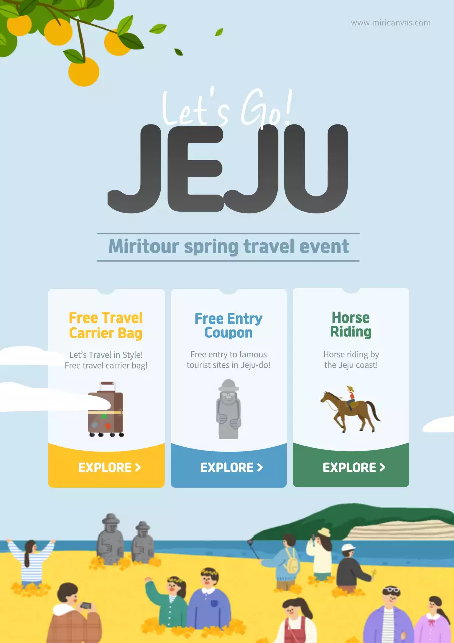 Blue Trendy Travel Promotion Poster