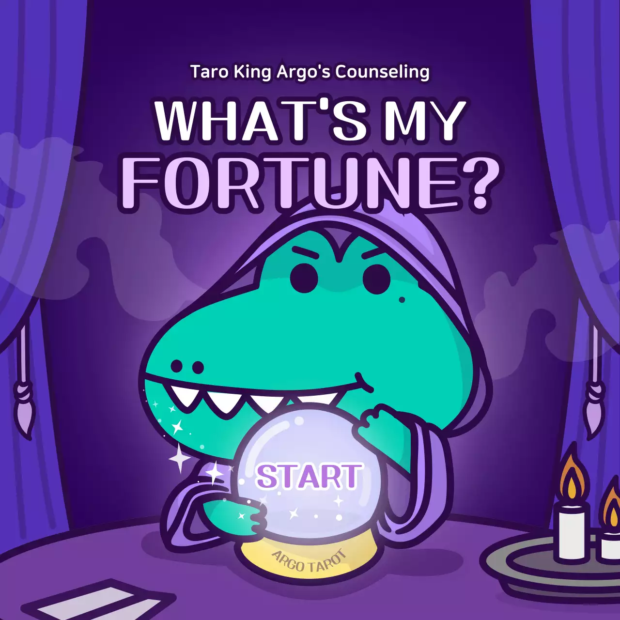 Purple Comic Fortune Guide Instagram Carousel