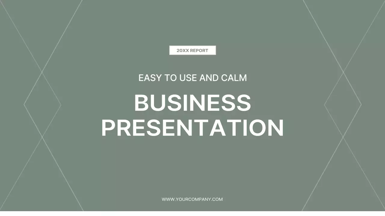 세이지 미니멀 비즈니스 프레젠테이션