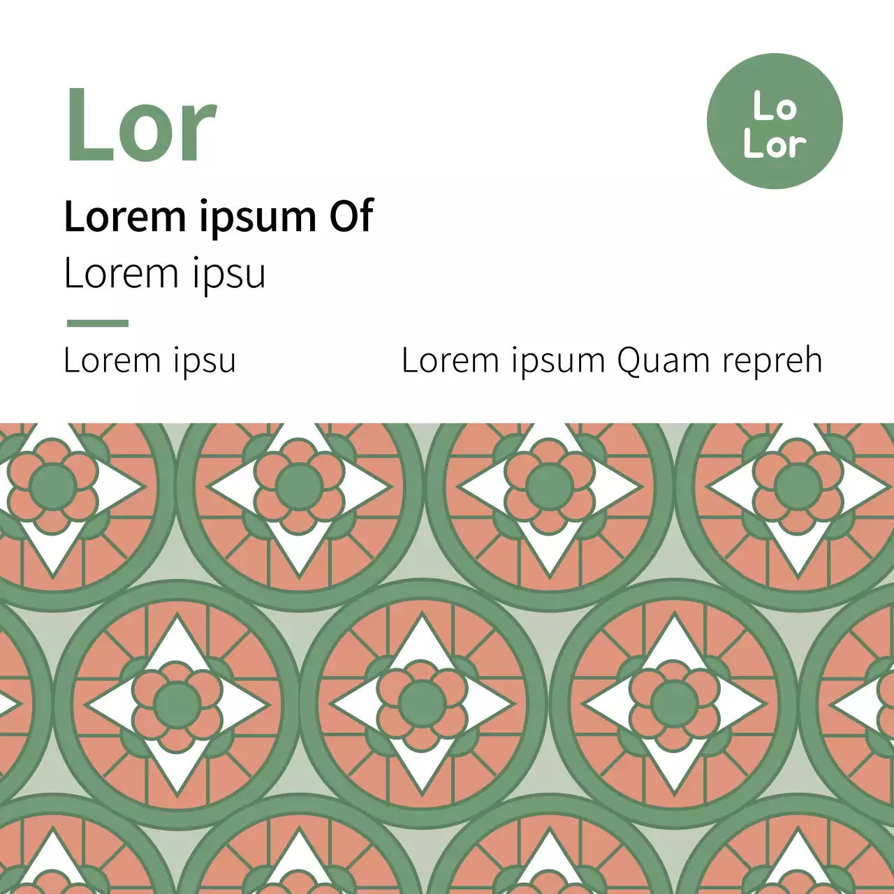 Traditional food hanwa label with chartreuse pattern