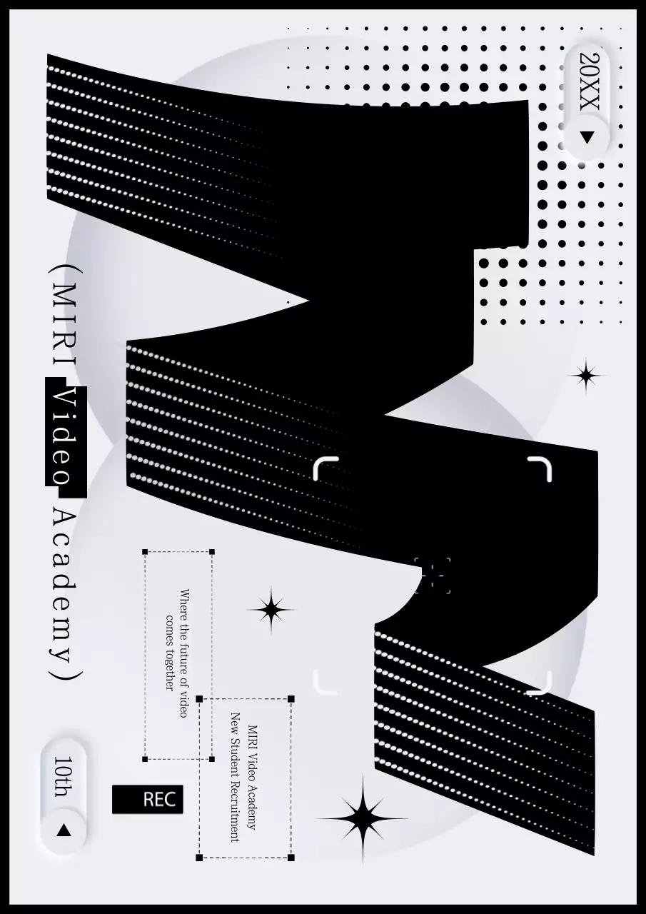 Black Modern Video Advertisement Poster