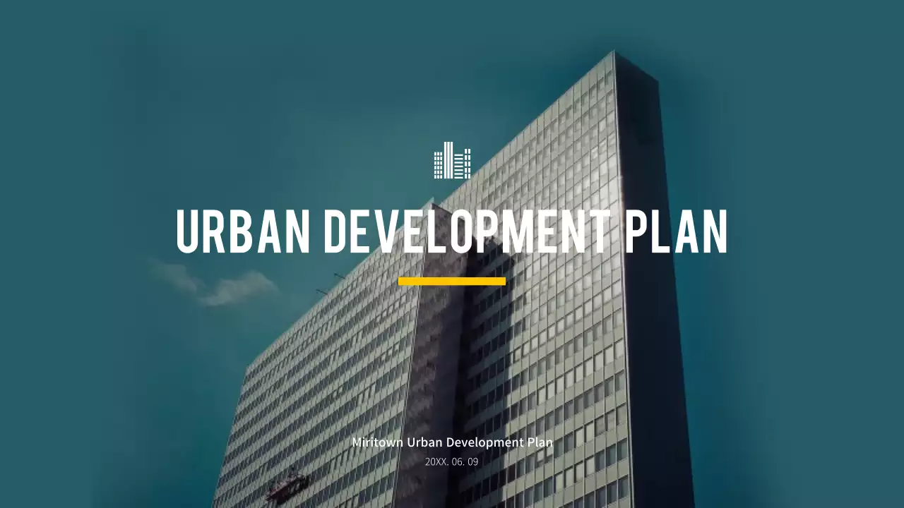 Blue Modern Urban Plan Document Presentation