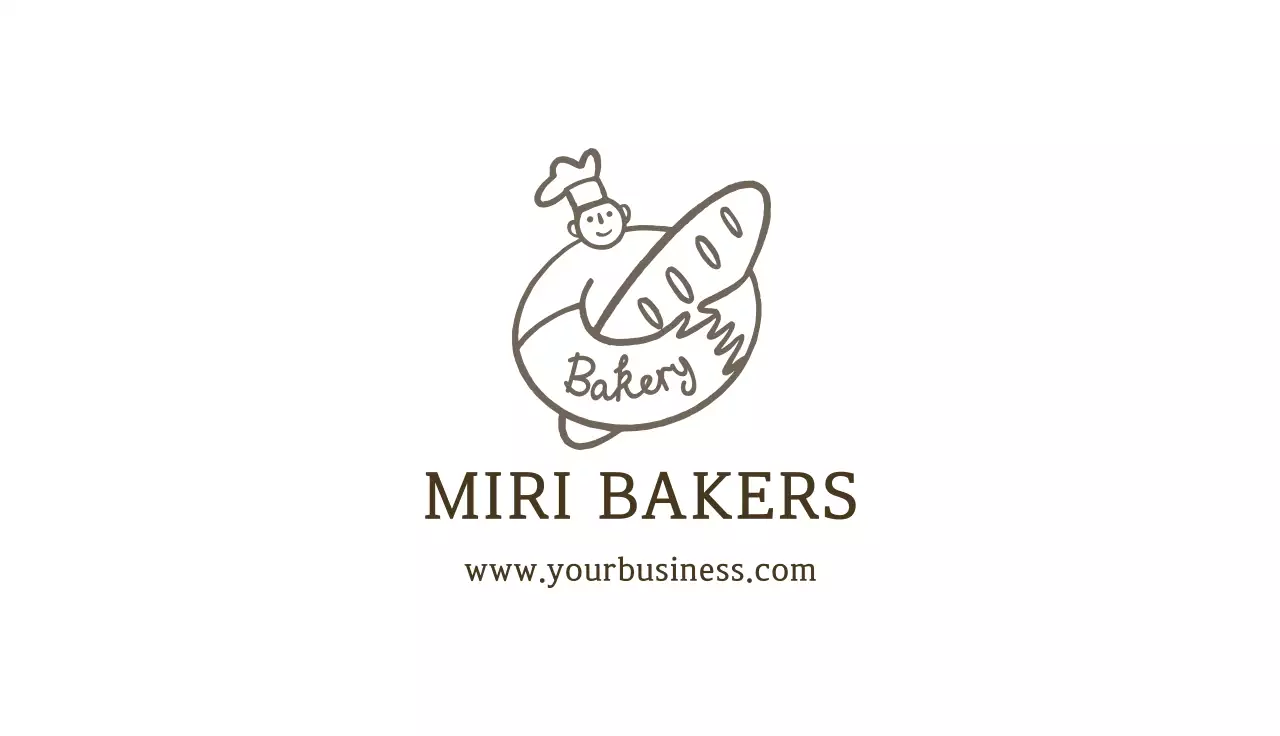 Brown Minimal Bakery Business Card