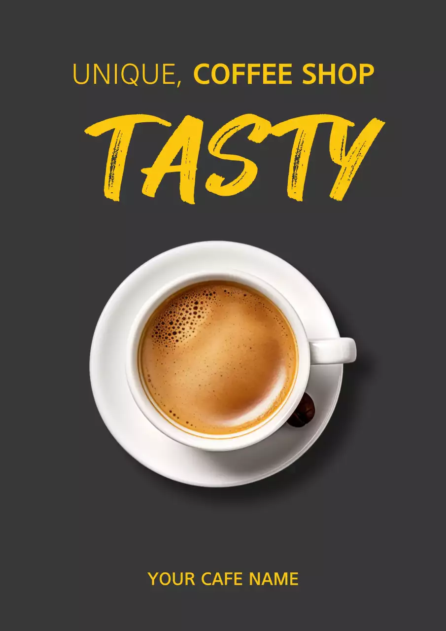 Black Modern Coffee Promotion Poster