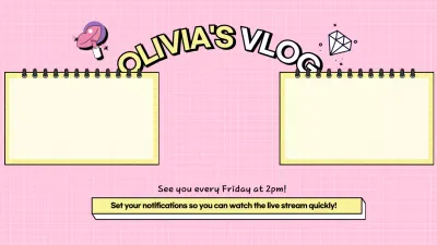 Pink Retro Vlog Notification YouTube Thumbnail
