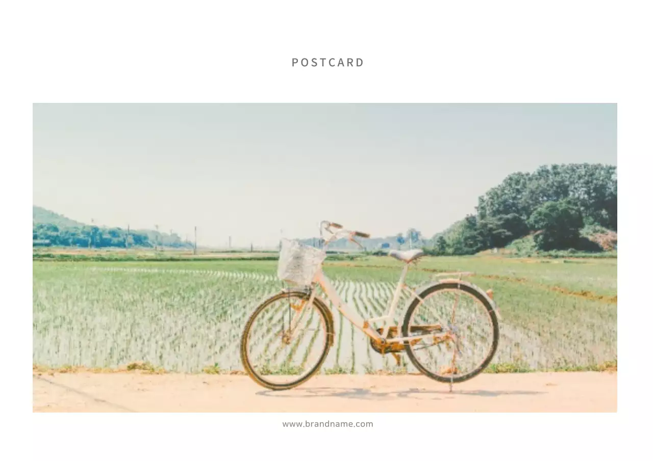 Beige Minimalist Travel Postcard Poster