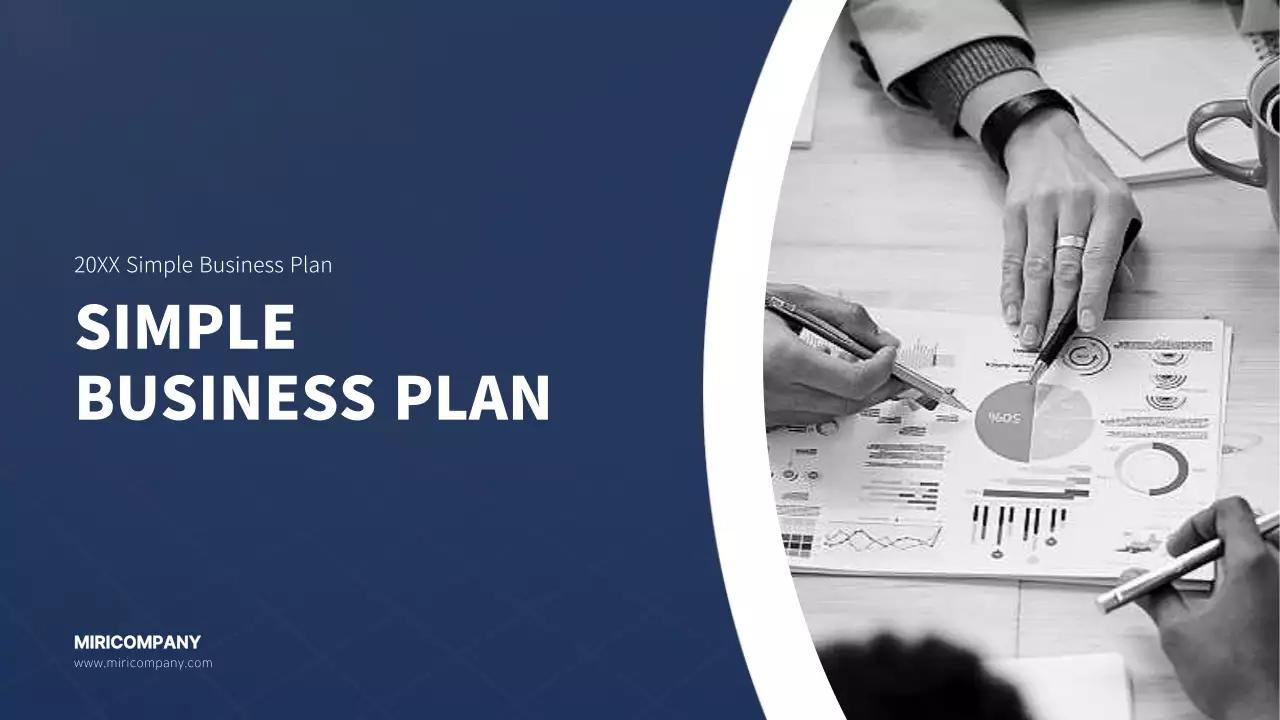 Blue Simple Business Plan Document Presentation