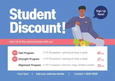 Blue Modern Student Promotion Poster