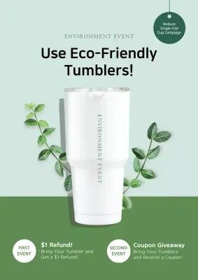 White Minimal Eco Promotion Poster