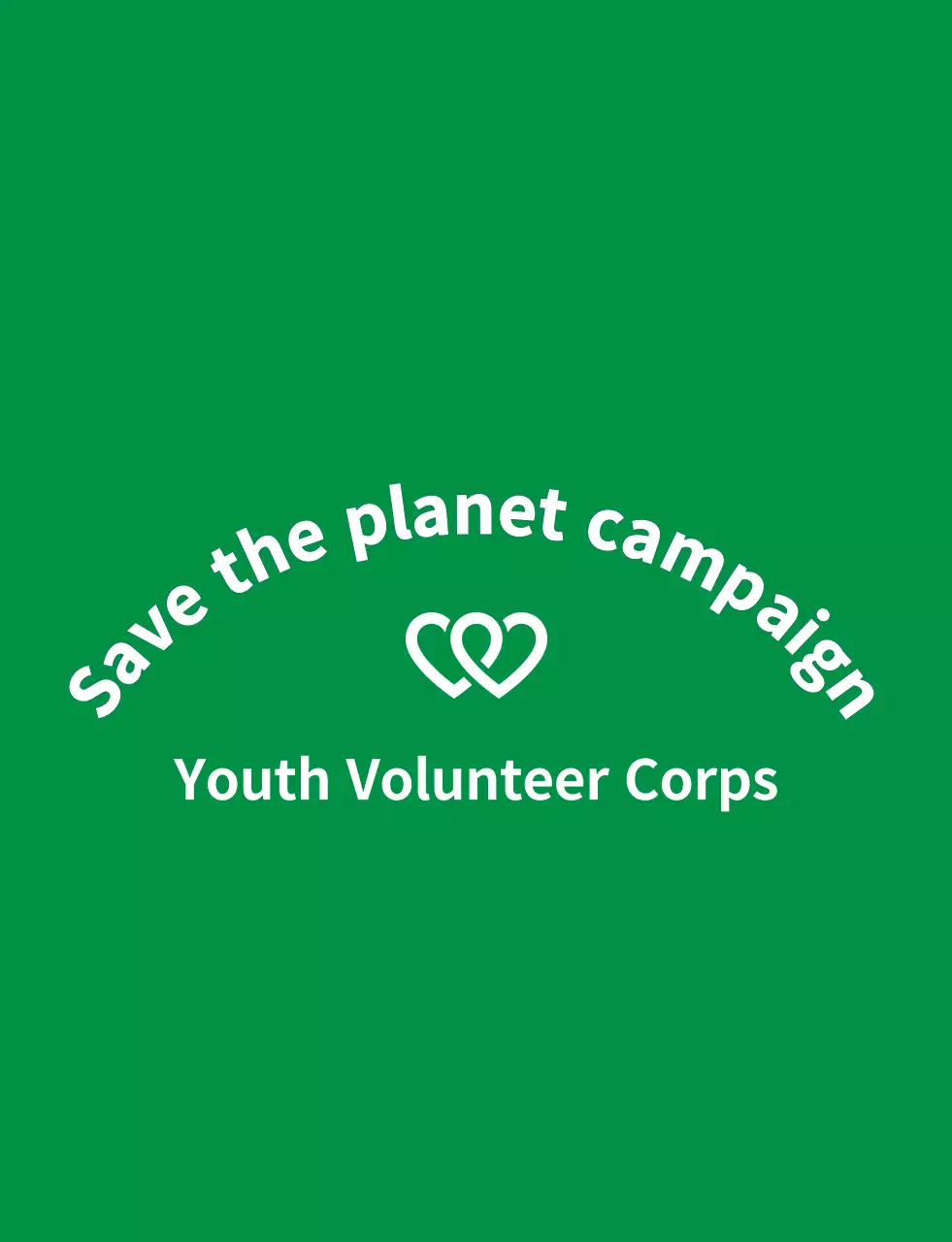 Gaya logo simbol organisasi sukarelawan yang bersih dengan warna biru tua dan biru laut untuk organisasi kampanye lingkungan global.